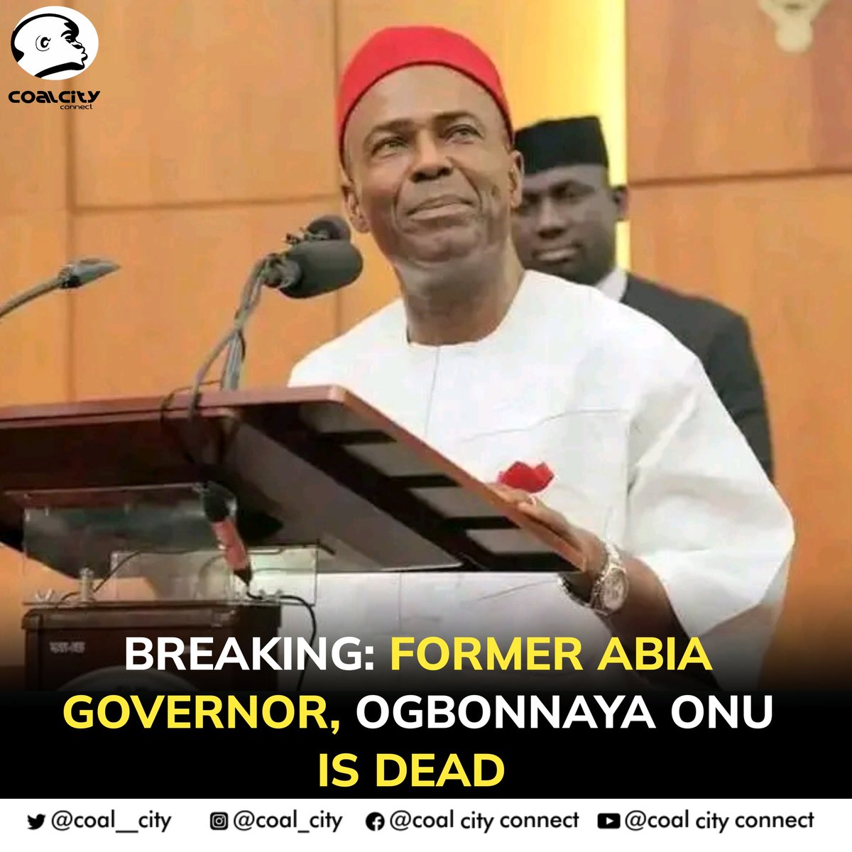 The first civilian gov of Abia State and former Mini. of Science and Tech, Dr. Ogbonnaya Onu has been confirmed dead. According to a source close to the deceased, he died after a brief illness in an undisclosed hospital in Nigeria. The 72-year-old former gov of old Abia State/