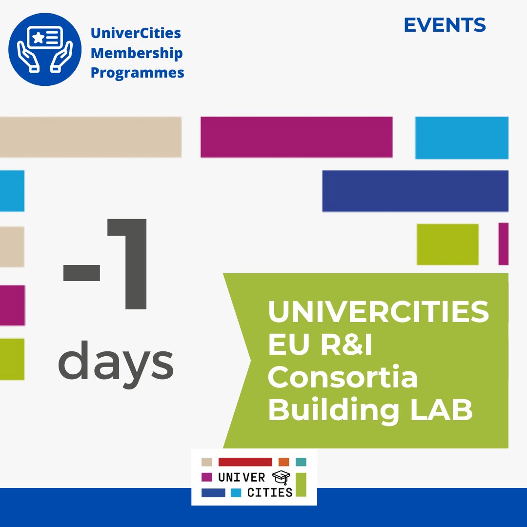 1 day to go to the #UniverCities #EU R&I Consortia Building LAB! Exciting to meet soon LIVE in ROME with 2 Experts & incredible attendees to brainstorm together on 3 EU calls! Stay tuned for exciting news coming up soon! #UniversalCities4All #USE_LAB2024 #CitiesOfEquality