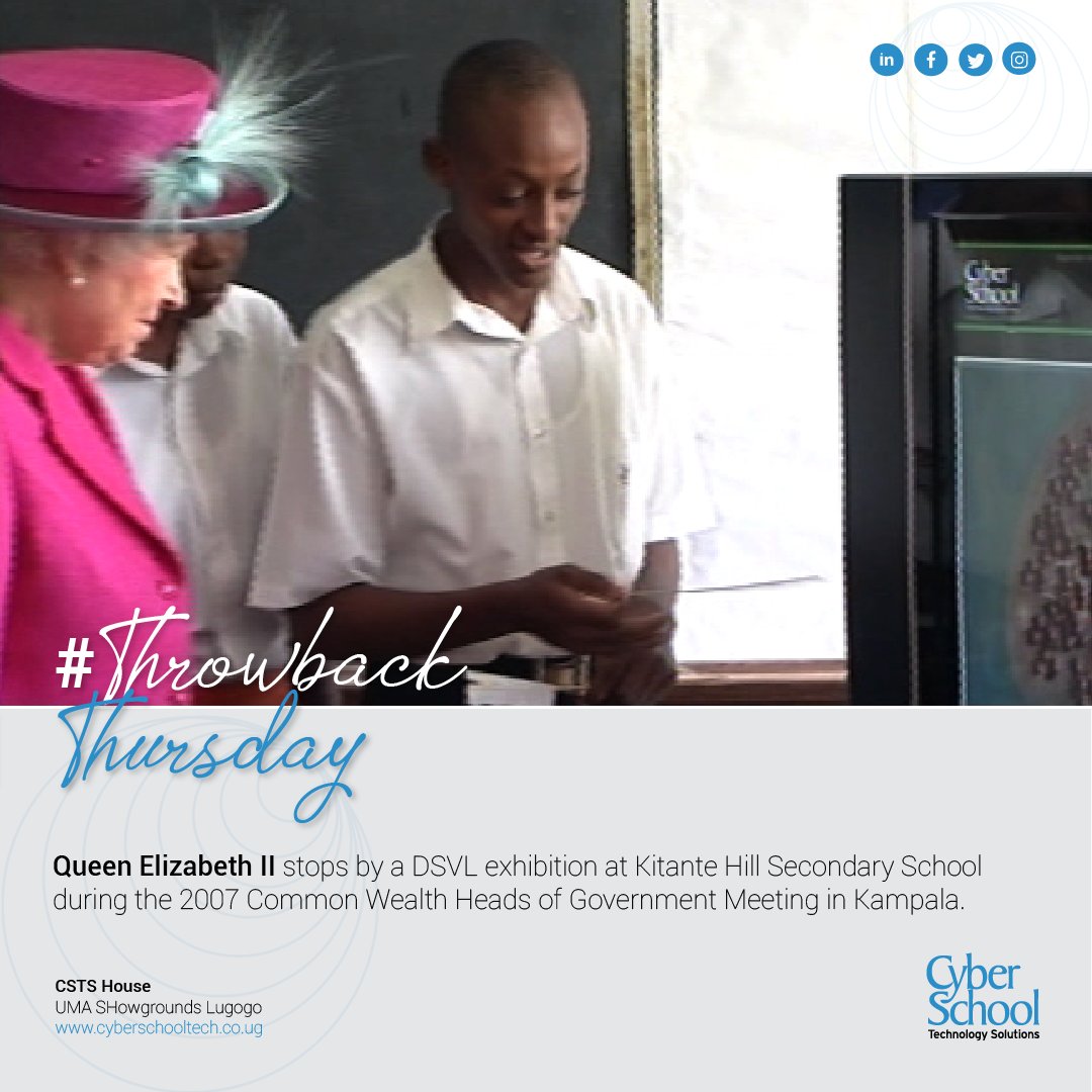 #TBT to Queen Elizabeth's visit to our DSVL exhibition at Kitante Hills S.S during the 2007 CHOGM! It was a groundbreaking moment as Her Majesty explored the cutting-edge technology of the time. Today we reflect on how far we've come since then in the digital age. #TechThrowback