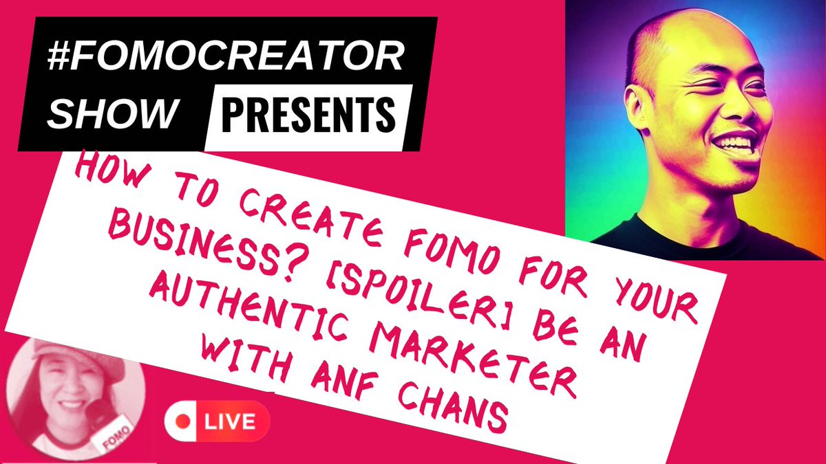 and in 30mins I'm going to be talking to Authentic Marketer youtube.com/live/uXQU40gr5… @anferneec