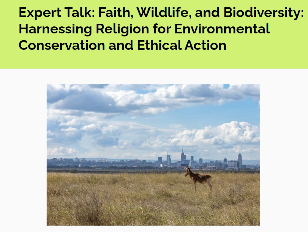 The Int'l Alliance against Health Risks in Wildlife Trade hosts a webinar on April 16 featuring Dr. Iyad Abumoghli speaking on the intersection of faith, wildlife & biodiversity, and how religious beliefs can influence human behavior towards conservation: tinyurl.com/3y634nbm