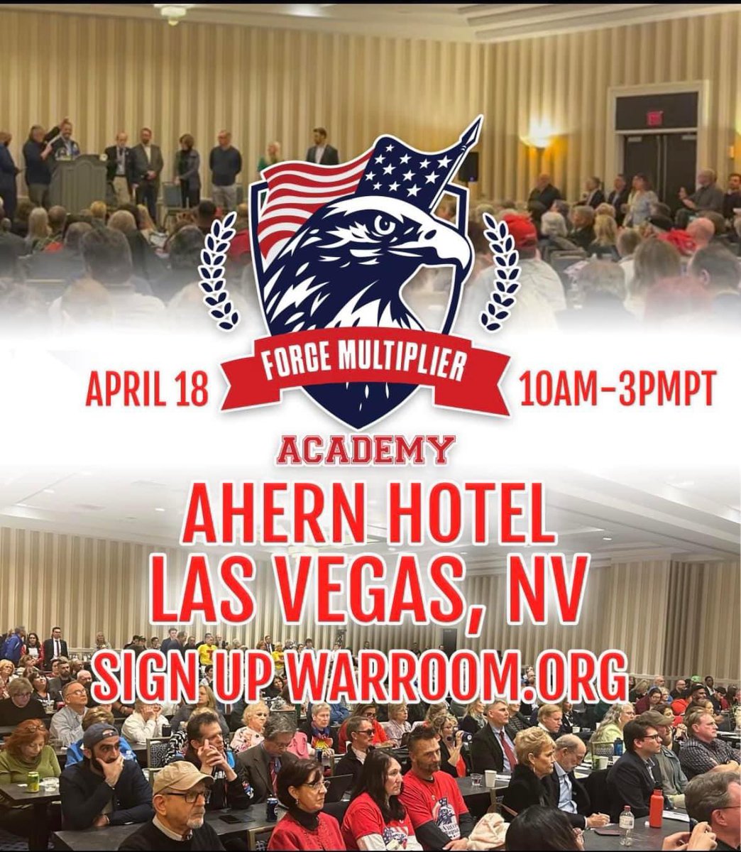 We promised Nevada’s Republicans an exciting 2024. Ask and you shall receive🇺🇸The @NVGOP can’t wait to see everyone at Steve Bannon’s Gladiator Force Multiplier Academy on April 18! SIGN UP: warroom.org/wfma/