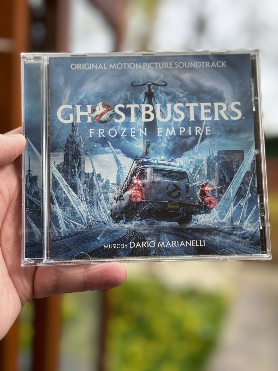 In hand! #DarioMarianelli ‘s awesome soundtrack - hurrah! 
Now to wait for a vinyl announcement! 🚫👻 #GhostbustersFrozenEmpire #GhostbustersAfterlife #GhostbusterMovie #FrozenEmpire  #Ghostbusters