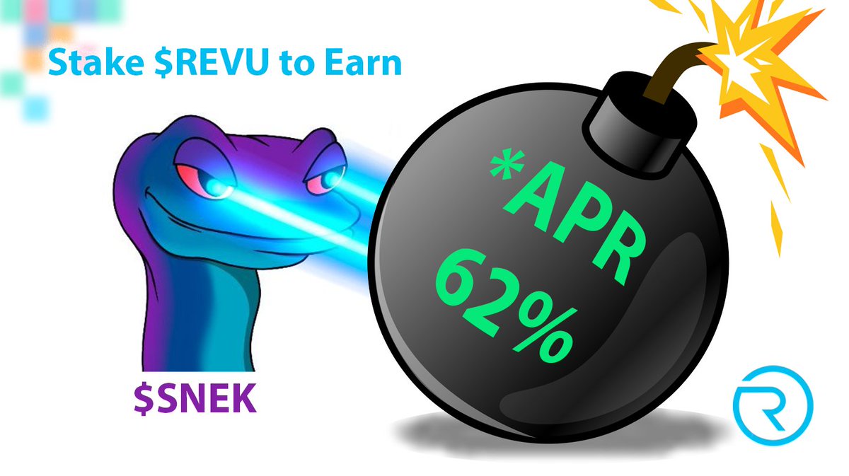 🐍 Dear Revutonians and @snekcoinada lovers, you can still stake $REVU with the #Revuto app (90-day lock-up period) to grab your chunk of 8m $SNEK tokens reserved for those who stake. The actual #APR is around 62% because the pool is filled with 4.2m REVU out of 10m REVU (hard…