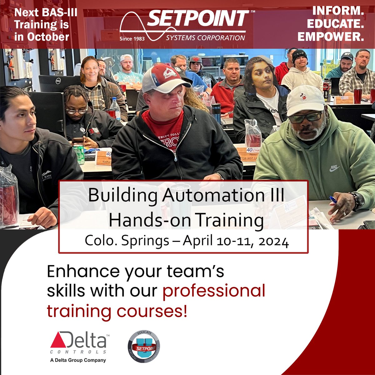 Some Call it 'Spring Training,' cause it's in the Springs-No matter what it's called, it's the best.
#iot #ul508a #ualocal208 #controls #HVAC #Smartbuildings #Buildingautomation #buildingautomationsystem #springtraining #energysavings #hvacsupport #AlwaysEssential #WeBuildCO