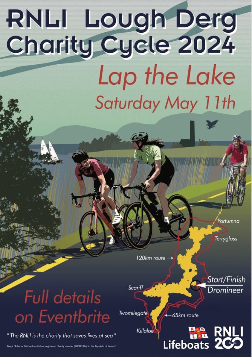 <a href="/rnliloughderg/">RNLI Lough Derg</a> are hosting a fantastic cycling event to raise vital funds for the <a href="/RNLI/">RNLI</a> would be great to spread the word  <a href="/DerryClarke/">Derry Clarke</a>  <a href="/ShaneYesChef/">Shane YesChef</a> <a href="/mistereatgalway/">Dr. Jp McMahon</a>