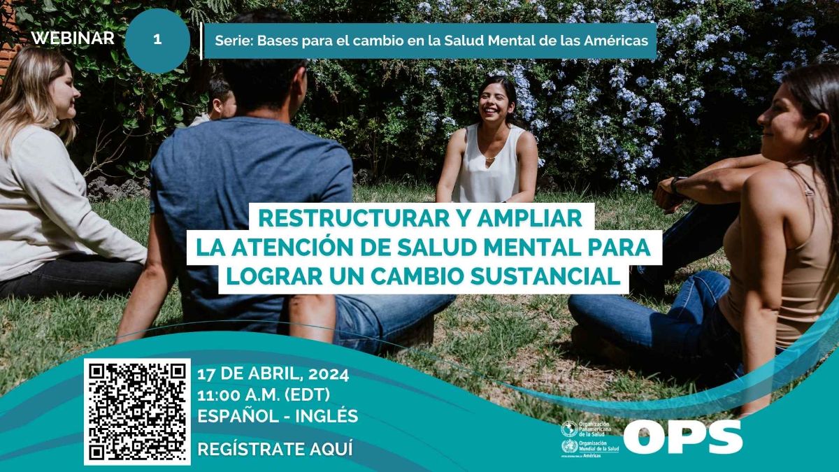 ¡Nuevos webinars en salud mental! 📅Miércoles, 17 de abril, a las  11:00 am (EDT). Webinar 1: Restructurar y Ampliar la Atención de Salud Mental para Lograr un Cambio Sustancial. Registro: paho-org.zoom.us/webinar/regist… 👉🏾Info: paho.org/es/eventos/res…