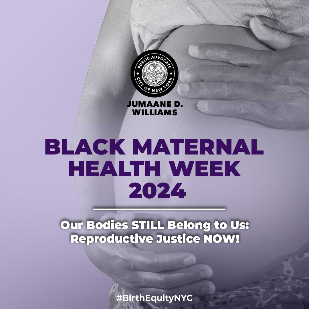 We join advocates in welcoming a powerful Black Maternal Health Week. New Yorkers have a right to reproductive justice. As we work to address dangerous maternal health disparities for Black birthing people, reproductive justice is our North Star. #BirthEquityNYC #BMHW24 #BMHW