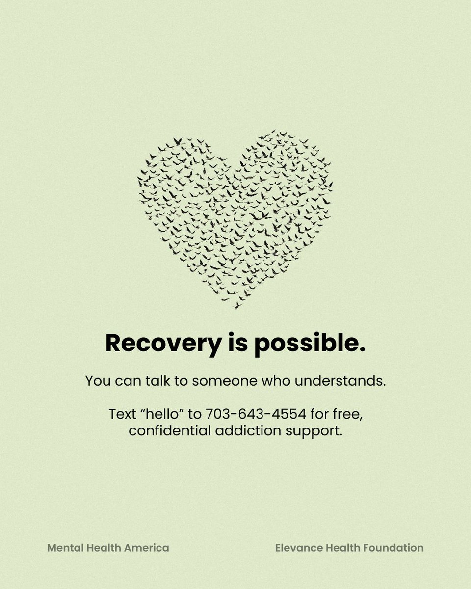 It’s #AlcoholScreeningDay. If you’re struggling with addiction or recovery, you're not alone. Reach out to our confidential line of peers to learn where to start. 💙 Text “hello” to 703-643-4554. Our line is FREE for U.S. residents and operates M-F from 10am to midnight ET.