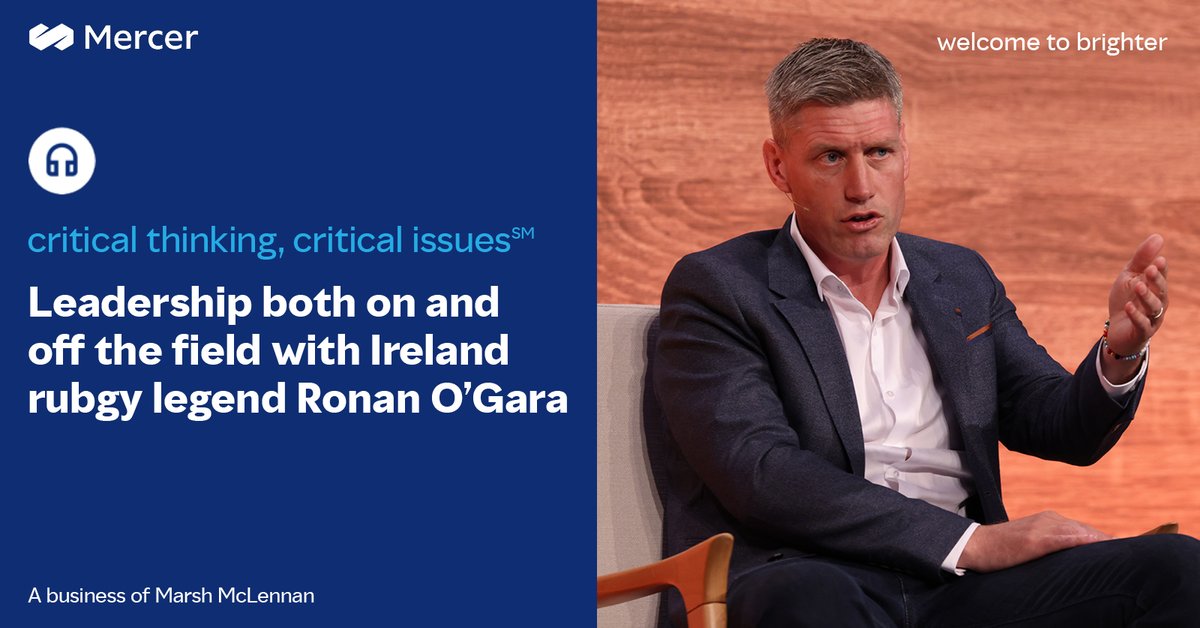 Orla Aherne sits down with Ronan O'Gara, as he shares his insights, experiences, and lessons learned on and off the field. With @Mercer’s Michael Lernihan, they share perspectives on leadership, teamwork and achieving success in a competitive environment. apple.co/4aHNRru