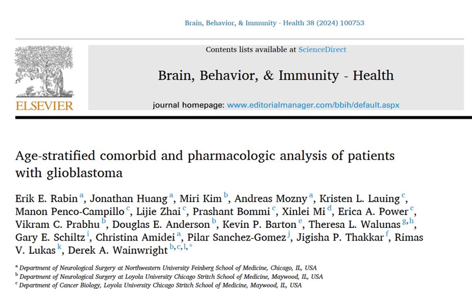 Age-stratified comorbid and pharmacologic analysis of patients with glioblastoma: pubmed.ncbi.nlm.nih.gov/38600951/ @theNCI @theABTA @gliomalab @TheresaWalunas @GaryESchiltz @NIH @NIHAging @NIH_NINDS @NeuroOnc @ACS_Research @gbmfoundation @myCARG @AACR @CancerResearch @ManonCampillo