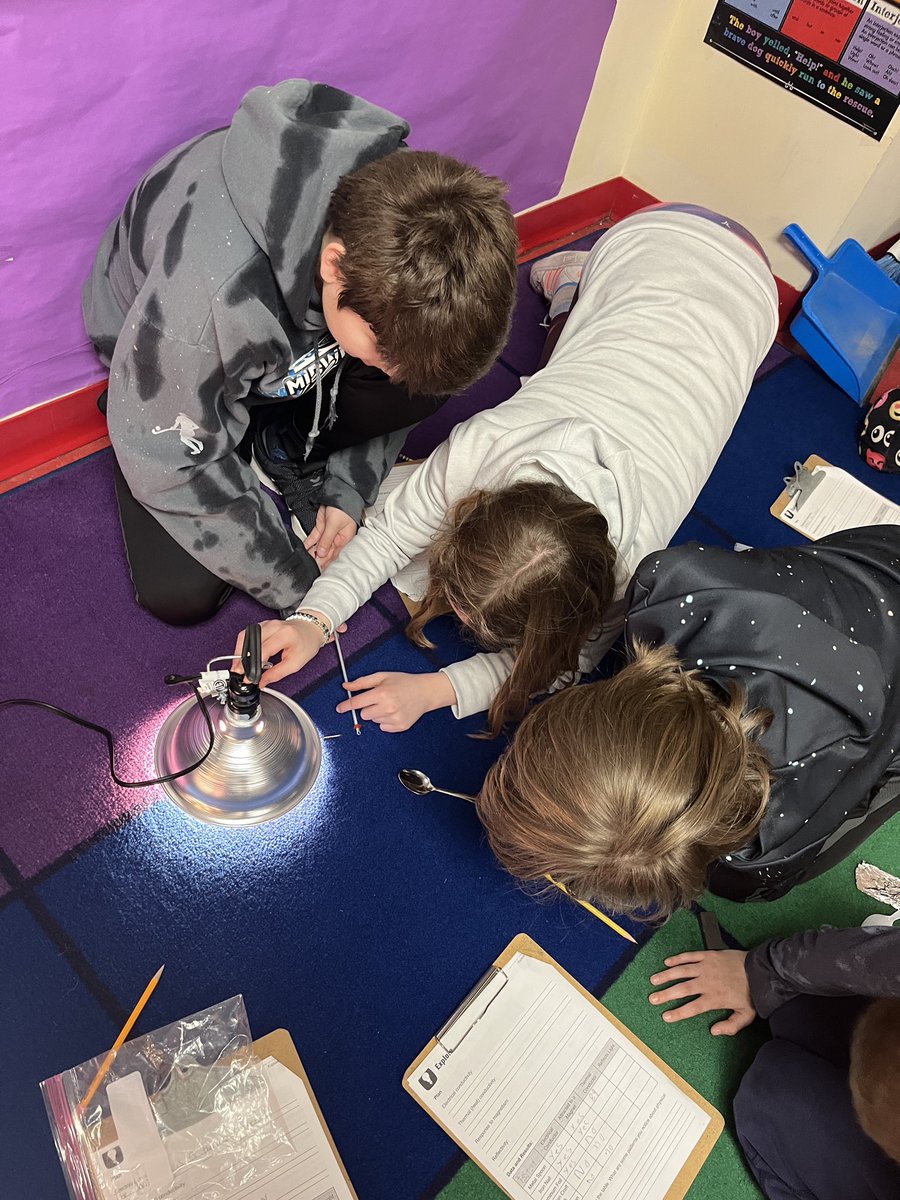 Ms.Corrado's 5th grade scientists test materials to determine which properties of matter they have. 🧪🧬