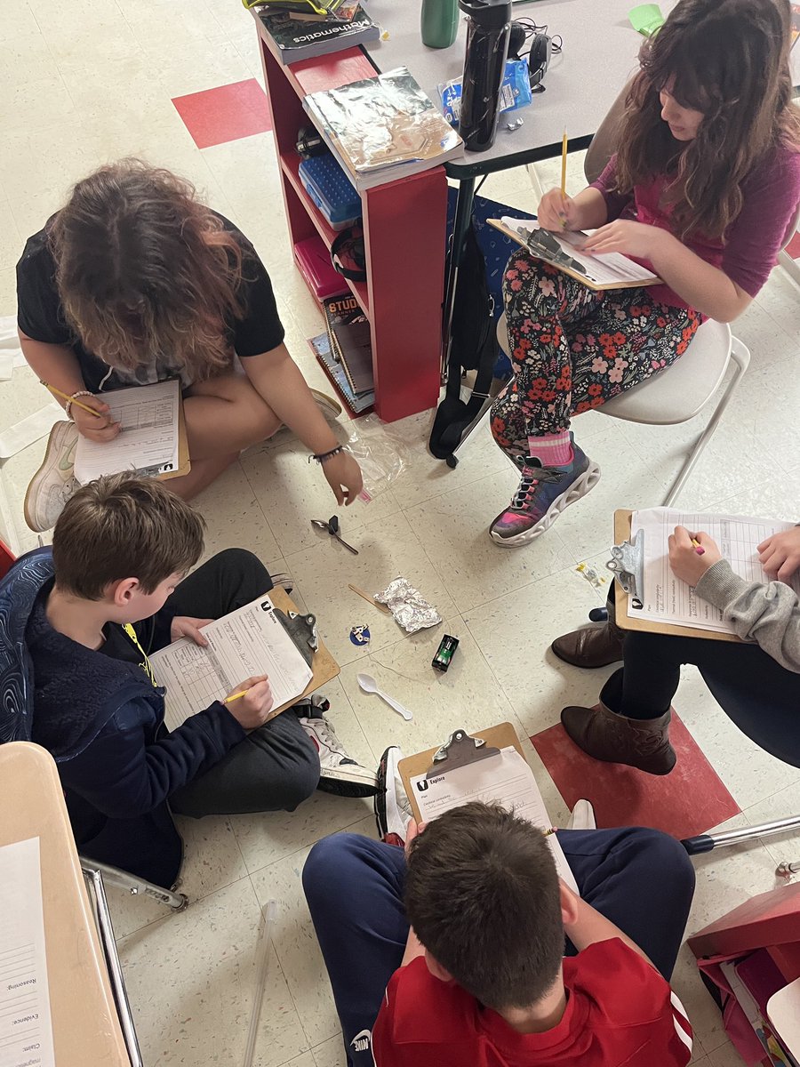 ColtAndrewsBW's tweet photo. Ms.Corrado's 5th grade scientists test materials to determine which properties of matter they have. 🧪🧬 https://t.co/I4gmumyfHX
