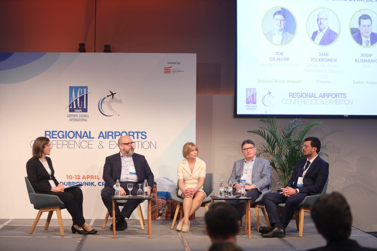 Live now at #RACEDBV: 'The Financial Conundrum: Will Regional Airports Ever Be Profitable?' panel discussion 🛫 Moderated by Nicole Robins, Partner of @OxeraConsulting. On stage: Jani Jolkkonen, Senior VP, Airport Networks & Deputy CEO at @Finavia, Anna Midera, CEO and