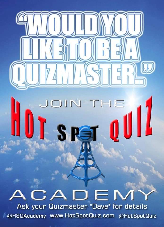 THURSDAY: <a href="/HotSpotQuiz/">Hot Spot Quiz 1.5k</a> Pwd by <a href="/SpeedQuizzing/">SpeedQuizzing</a> 8pm
FROM: <a href="/HSQAcademy/">The HSQ Academy</a>
LOCATION: <a href="/TheSportsmanSK/">The Sportsman - Hyde</a> #Hyde #Tameside 
HOST: <a href="/QMRobFletcher/">Quizmaster Rob Fletcher</a>
ENTRY: Free
PRIZES: 1st 2nd 3rd &amp; 5th
ADD ONS: #PYCR £143
ENDORSERS: <a href="/TrophiesByVicki/">Trophies & Engraving by Vicki</a> <a href="/TamesideEntHub/">Tameside Entertainment Hub</a> <a href="/DaveDDecks/">DJ Dave Bradley 🙏🇺🇦🙏</a> @Care4CarpetsUK