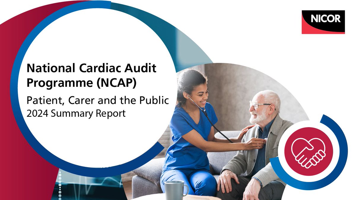 We're proud to share the patient, carer and public 2024 summary report published alongside NICOR's Annual Report and 8 interactive sub-speciality clinical reports. The report covers data from 1 April 2022 - 31 March 2023 Read the report: bit.ly/49siIHm