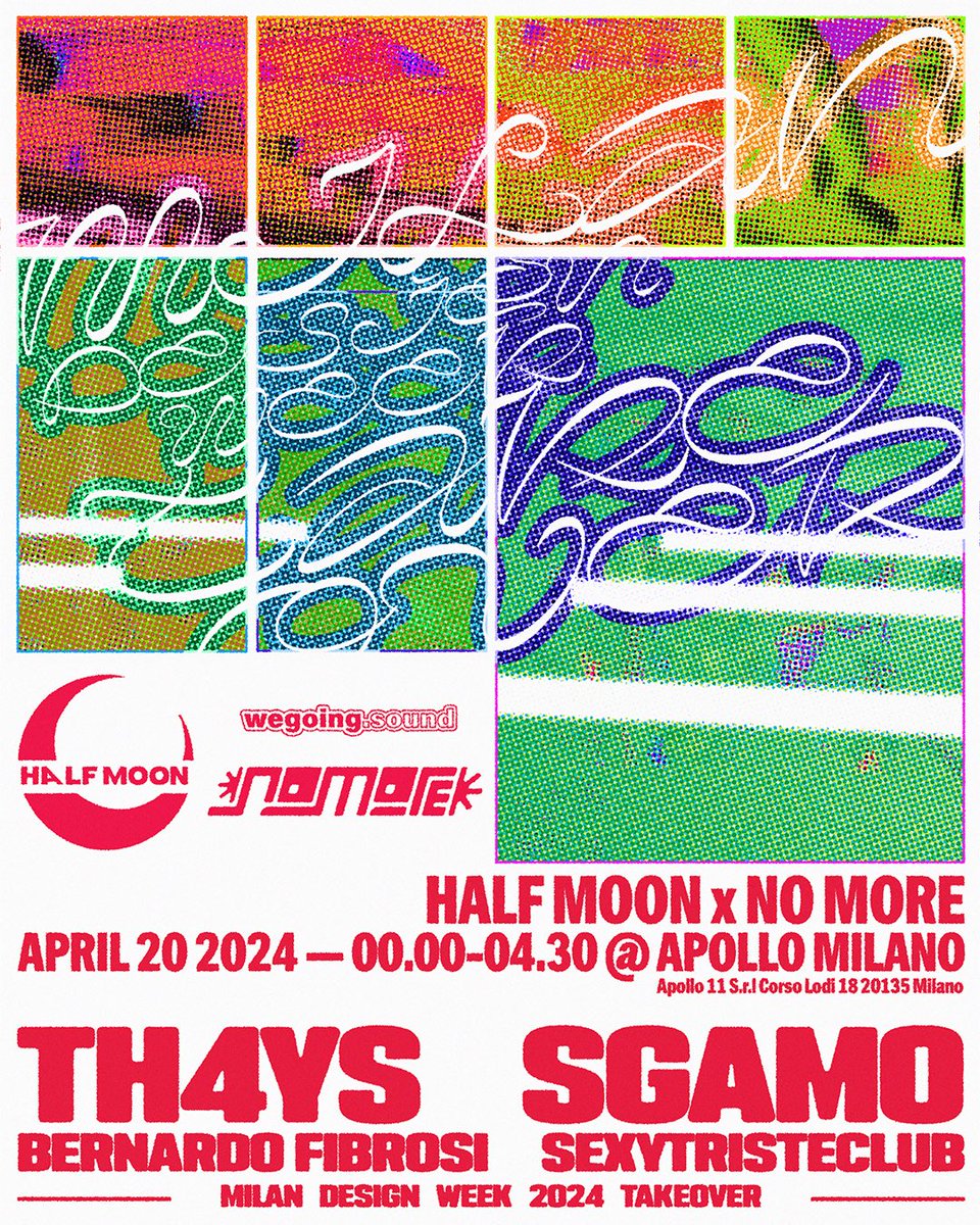 We’re touching down in Milan for the first time doing a design week takeover at <a href="/ApolloMilano/">Apollo Milano</a> brining São Paulo’s finest Th4ys 🇧🇷 with us to play alongside some great local talent.  Click here for more info: 🇮🇹🇮🇹🇮🇹🇮🇹
link.dice.fm/0dpmV0e0HIb?sh…