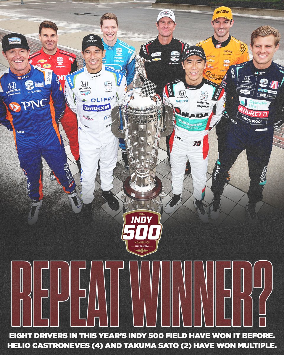 Will we see a repeat winner in the #Indy500 this year?