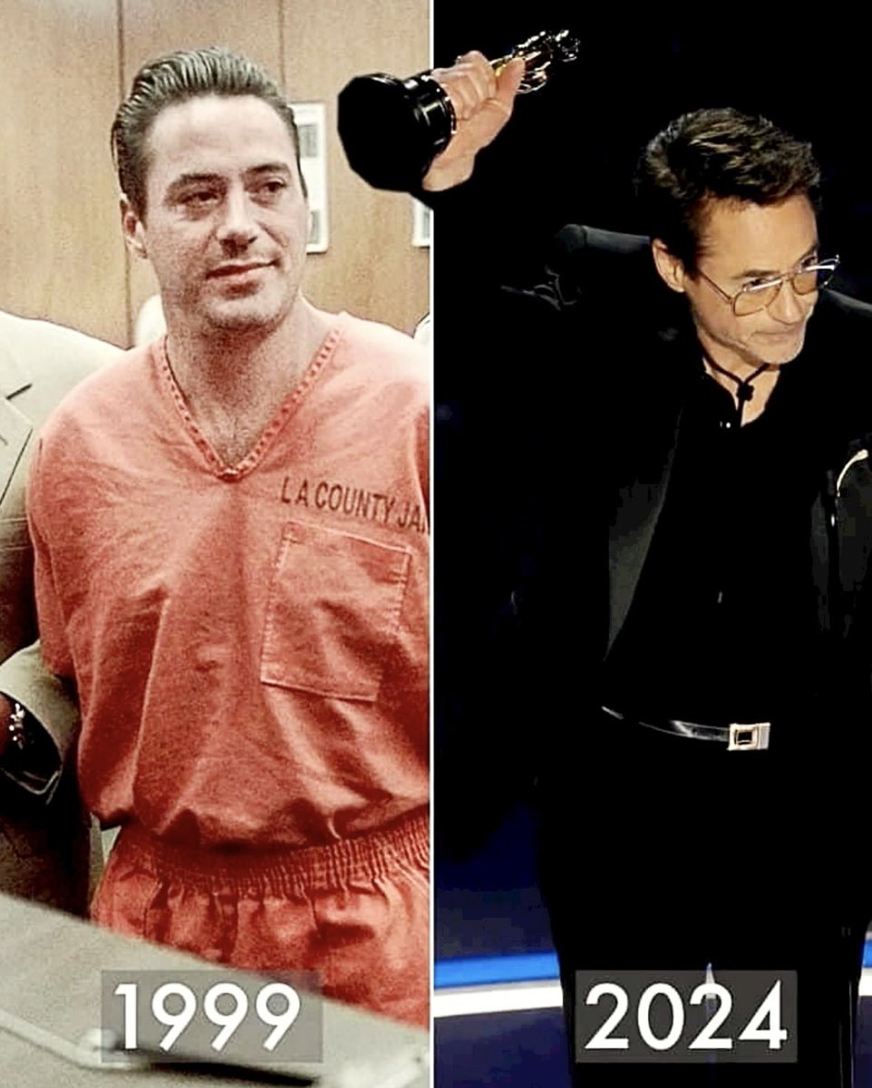 Life is good when you’re Robert Downey Jr. He went from jail to accepting an Oscar! Downey has been sober since 2003! He gets the maximum out of his skills today with 21 years sobriety! @Sober_Nation