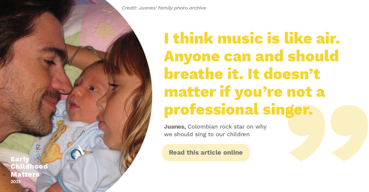 🎶👶 Rock star <a href="/JUANES/">JUANES</a> finds universal tunes in fatherhood.

In this year’s #ECM2023, he discusses with <a href="/mfeigelson1/">michael feigelson</a> music’s role in raising children, embracing vulnerability as a man, and why everyone can sing lullabies
👉🏽 bit.ly/ECM2023-10