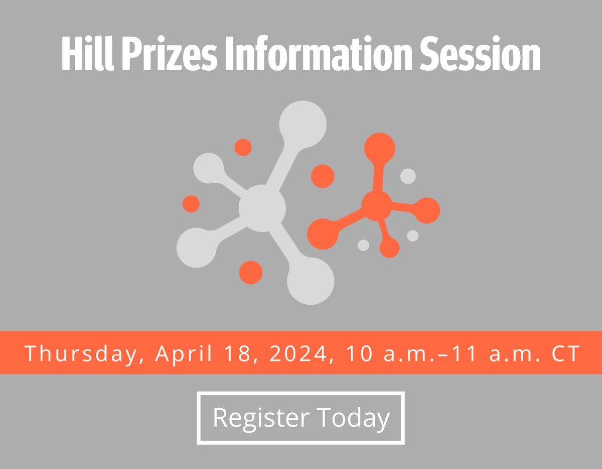 There's still time to join TAMEST for an information session on the Hill Prizes, funded by Lyda Hill Philanthropies, on Thursday, April 18, 2024, from 10 a.m.–11 a.m. CT via Zoom to learn more about the prizes, application process and selection criteria: tamest.org/hill-prizes/