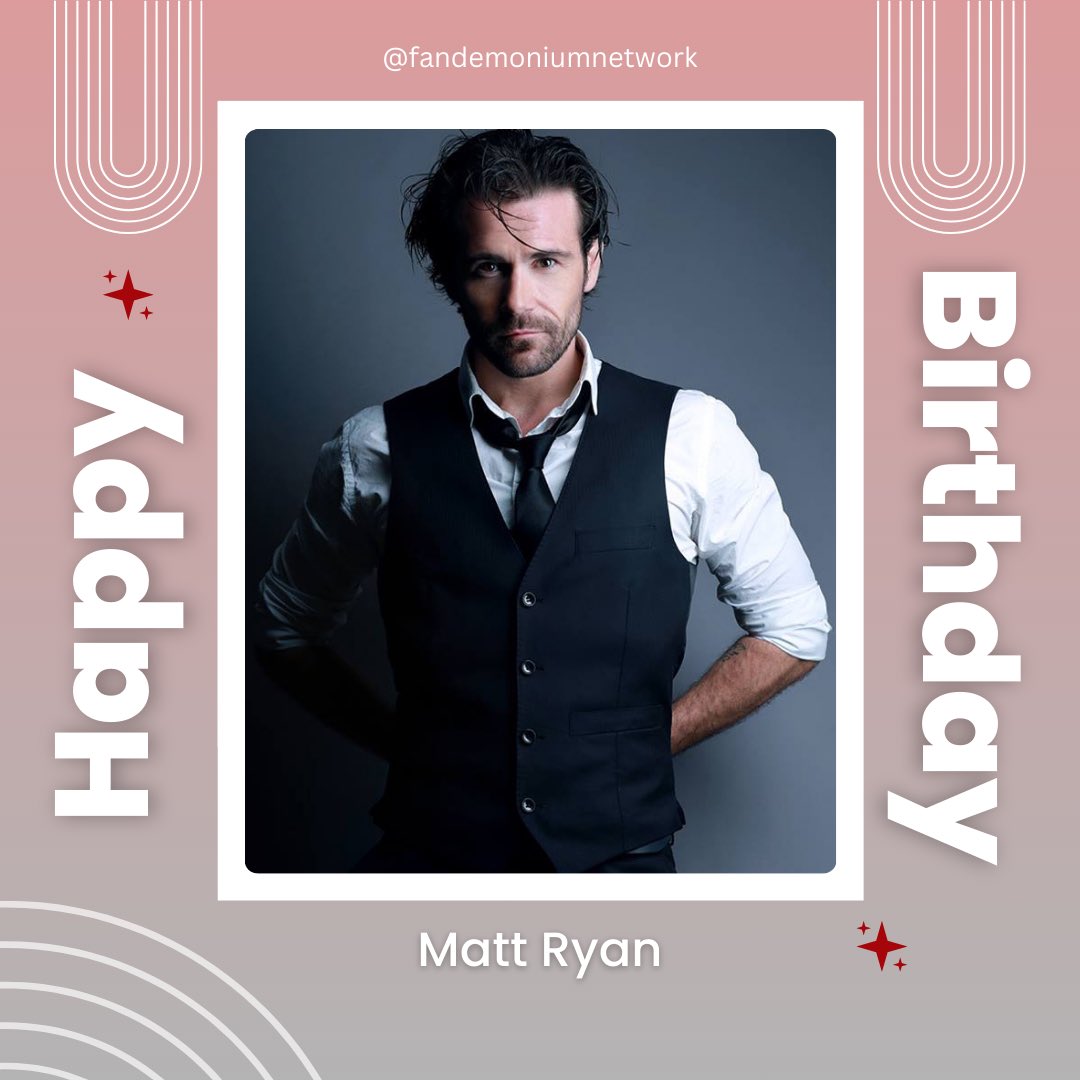 FANdemoniumNet's tweet photo. Join us in wishing a Happy Birthday to @mattryanreal! May all your wishes come true. #mattryan #johnconstantine #dclegendsoftomorrow #assassinscreedblackflag #constantine https://t.co/Hict4LnAig