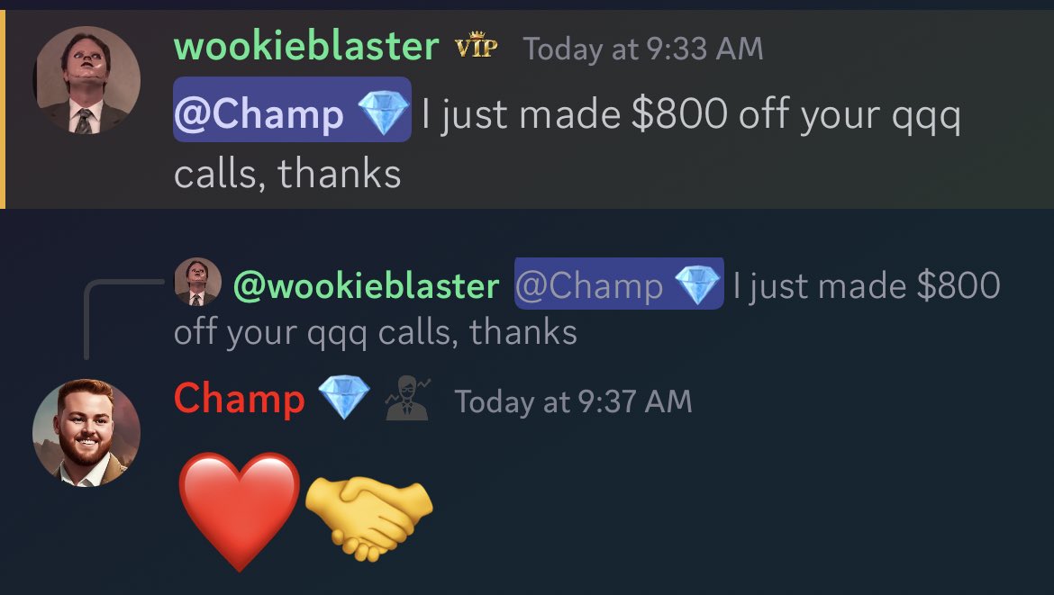 “I just made $800 off your $QQQ calls” There’s nothing I love more than seeing my group win after I call out a trade The feeling is unmatched🤝