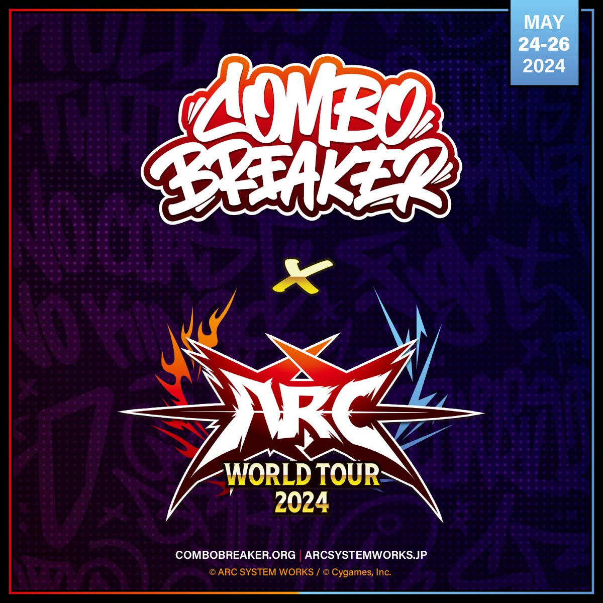 CB is excited to be taking part in the ARC WORLD TOUR 2024! Find out more about our Gold Tier event with @ASWesports at combobreaker.org/awt2024. Don't forget to register for Guilty Gear -Strive- and Granblue Fantasy Versus: Rising today at start.gg/combobreaker!