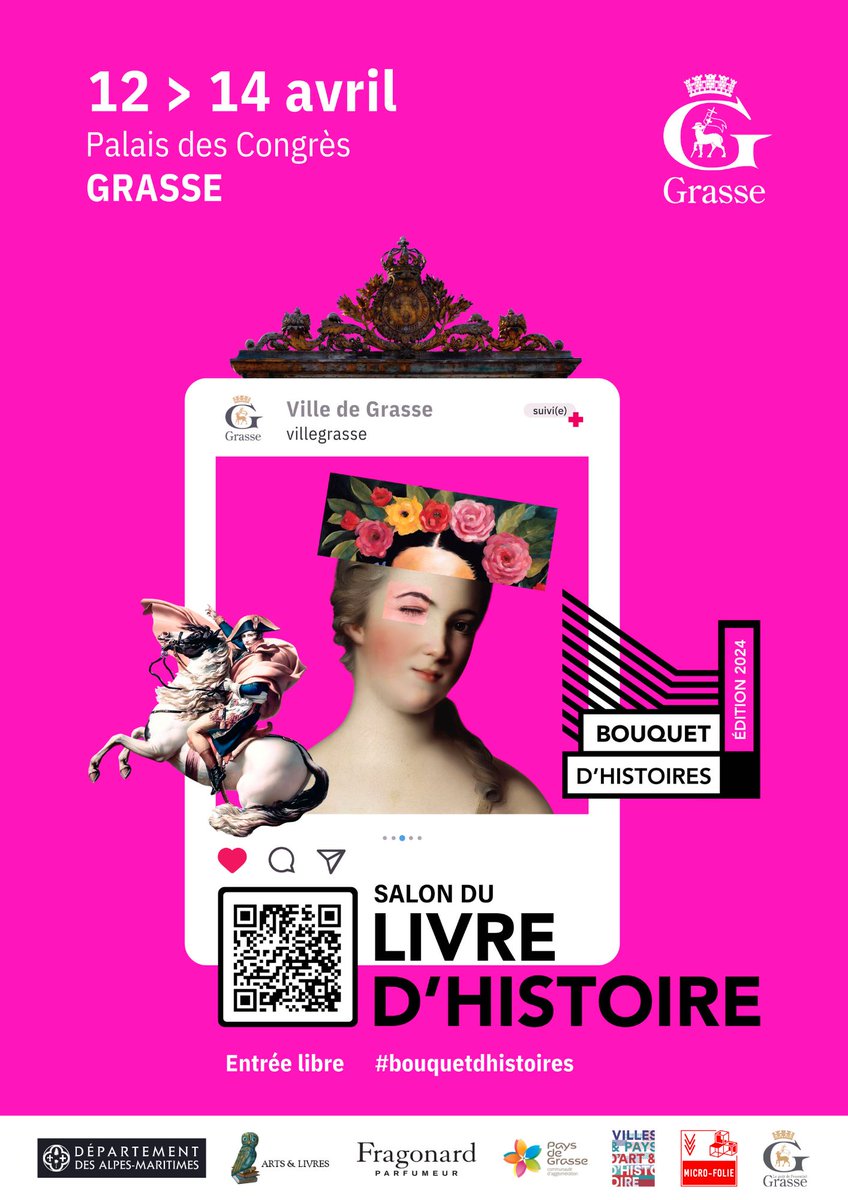 Du 12 au 14 avril, la Ville de Grasse nous invite à voyager dans le temps en lançant la première édition du Salon du Livre d’Histoire. En partenariat avec Arts et Livres, tables rondes, conférences, spectacles, visites guidées, séances de dédicaces… calameo.com/read/000045963…