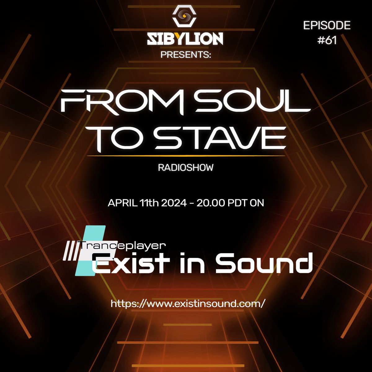 Time to give a go to FSTS #61 replay sessions! Waiting for you today at 8pm PDT on TrancePlayer by ExistInSound! 🔥 Link to listen: existinsound.com 

#trance #sibylion #trancedimensions #fromsoultostave #trancefamily