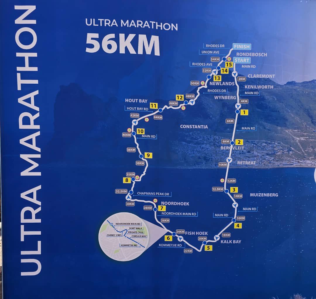 The @teammatooke is trekking in for the @2OceansMarathon; often referred to as the World’s Most Beautiful Marathon. Guys, welcome to the South. See you tonight.