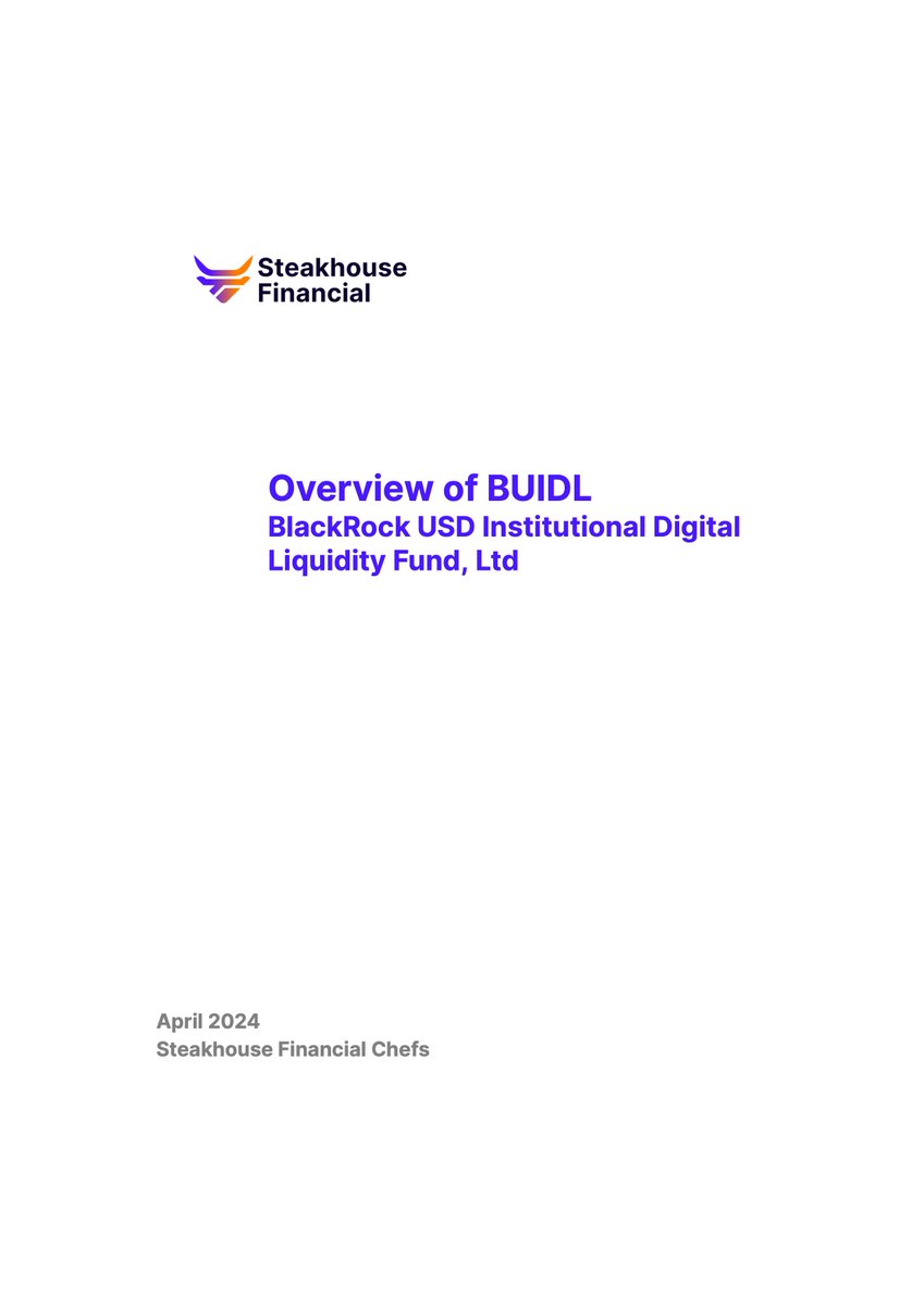 We conducted the most comprehensive review yet of <a href="/BlackRock/">BlackRock</a>'s first product, issued in partnership with @securitize, on public blockchains

BUIDL

BlackRock USD Institutional Digital Liquidity Fund, Ltd (Ethereum)