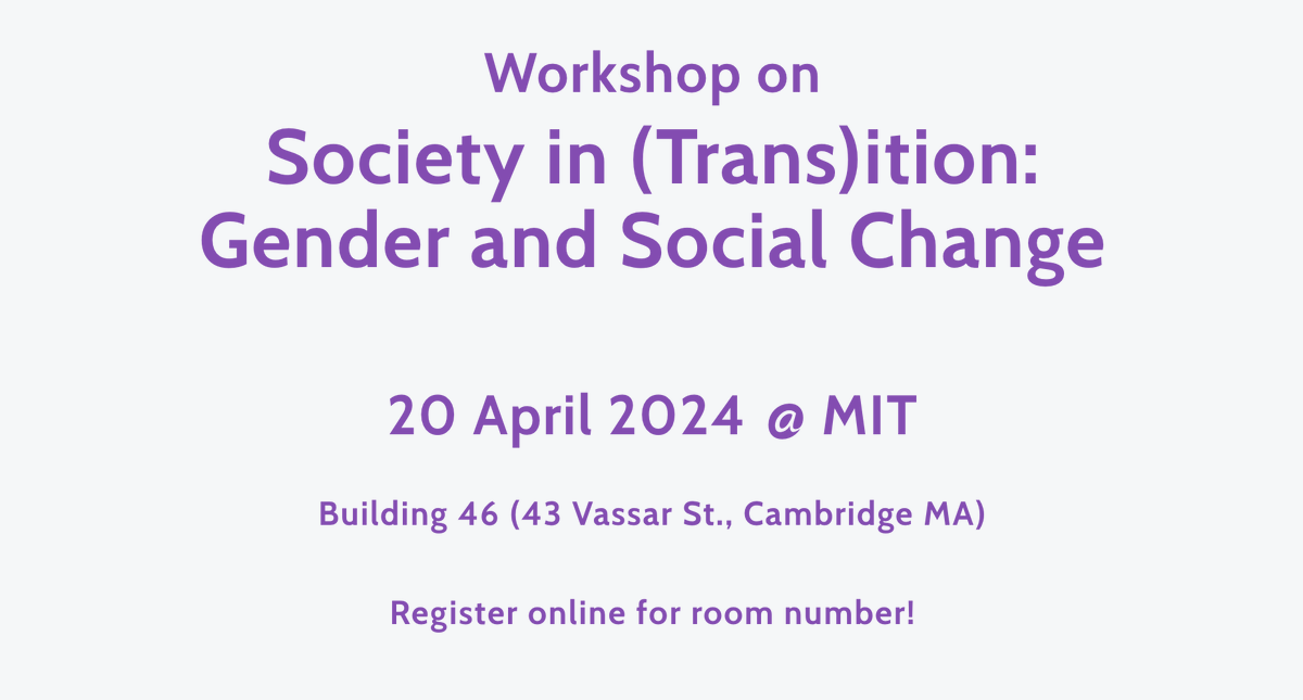 I'm very excited to be co-organizing this event on Gender and Social Change @MIT next Saturday, April 20! The amazing lineup of speakers includes @kanarinka @emilystjams @autistichoya @TaliaBettcher @Mizadrianna societyintransition.weebly.com