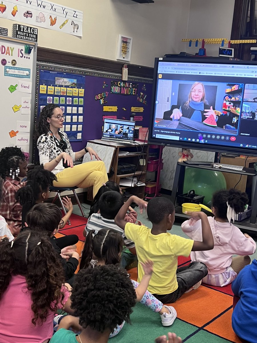 Mrs. Yedlock led her 1st-grade students, along with several other classes, on an exciting journey to learn a whole new language! With the help of a guest sign language instructor, students eagerly participated in an engaging lesson via Google Meets. Way to go! 👏 @RYedlock