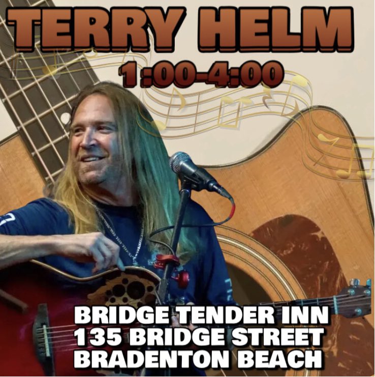 Catch Terry’s great music this afternoon at 1:00‼️🎶 #bridgetenderinn #bradentonbeach #annamariaisland #bestlivemusiconAMI #terryhelm #CheersToGoodFood #meetmeatthetender
