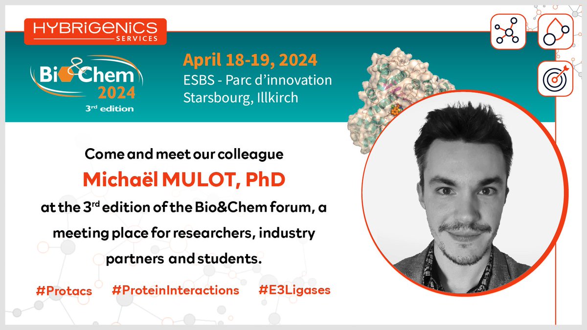 📅 [SAVE THE DATE ] Don't miss the 3rd Edition of the Bio&Chem Forum. It’s a unique opportunity to bring together researchers, industry partners, and students to foster dialogue and exchange ideas. Meet our colleague, @MichaelMulot, on April 18-19, 2024 ! Learn more🔗…