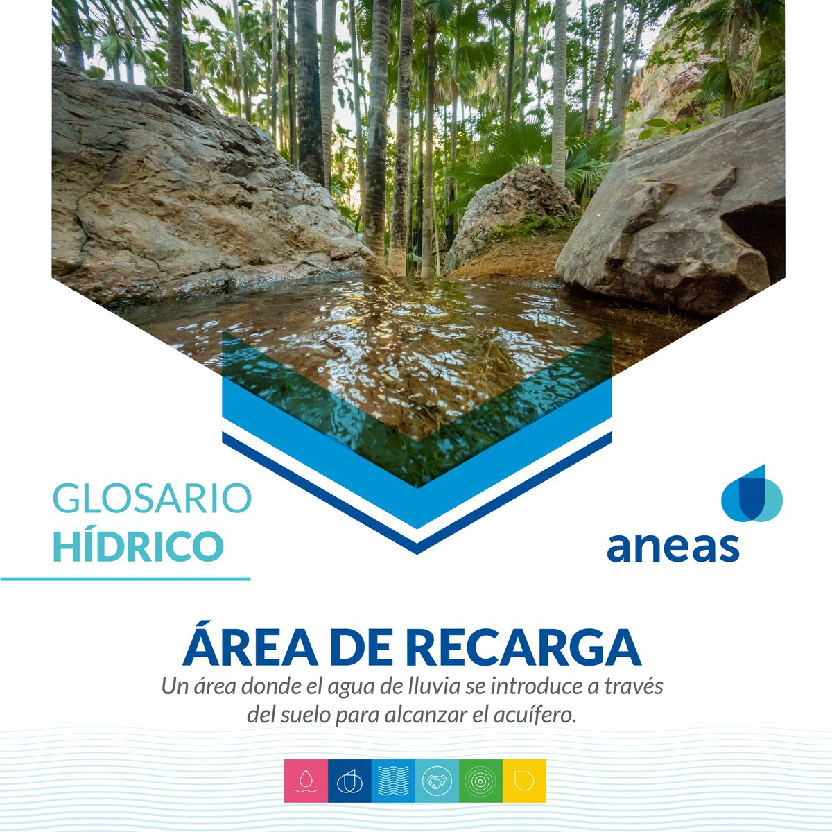 🌊🌊 Se trata de sitios donde la capacidad de infiltración es alta y donde los acuíferos se recargan. #ANEAS #LaRedQueSumaFluyeyConecta 💦 #CulturaHidrica #GlosarioHidrico