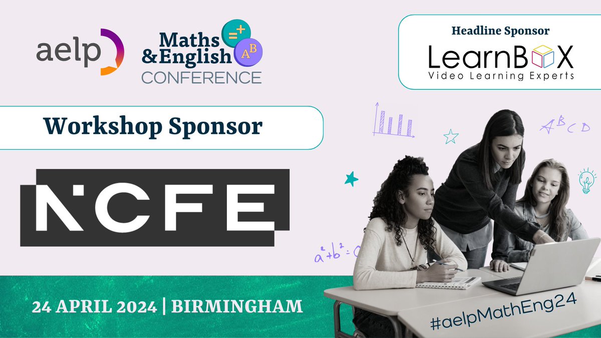 We’re delighted to be sponsoring this year’s @aelpuk Maths and English Conference. Focusing on how we can deliver maths and English inclusively, it’s going to be an insightful event, especially with a workshop from our very own Patricia Devlin!🌟 #aelpMathEng24 #FunctionalSkills