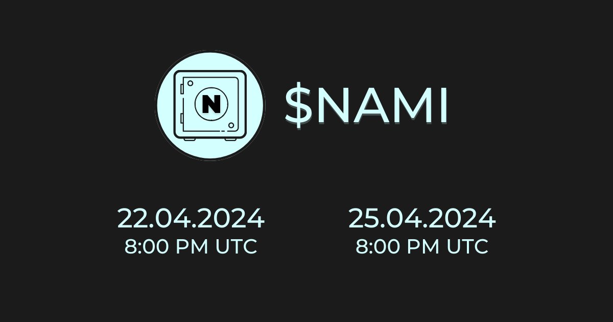Real Yield. Paid in stablecoins. This is $NAMI. Wen? Where? What? Come and find out 👇🏼