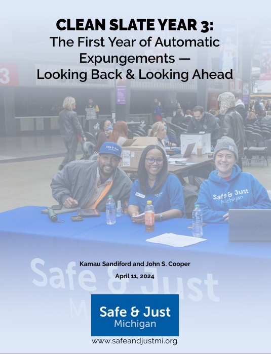 Today we release our report titled, “Clean Slate Year 3: The First Year of Automatic Expungements — Looking Back and Looking Ahead,” which shows MI's successful, 3-year-old Clean Slate legislation could be leveraged to positively impact more Michiganders. safeandjustmi.org/wp-content/upl…