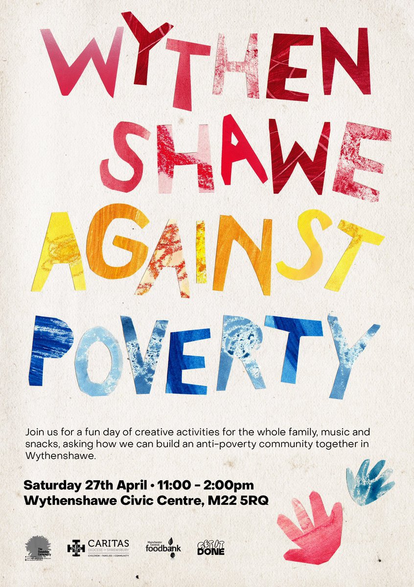We’re so excited to be taking part in Wythenshawe Against Poverty on Saturday 27 April at the Civic Centre! There’s such a fun programme of activities, asking how we can build an anti-poverty community in Wythenshawe. 💚 There’s fun for the whole family - so see you there! 🏡