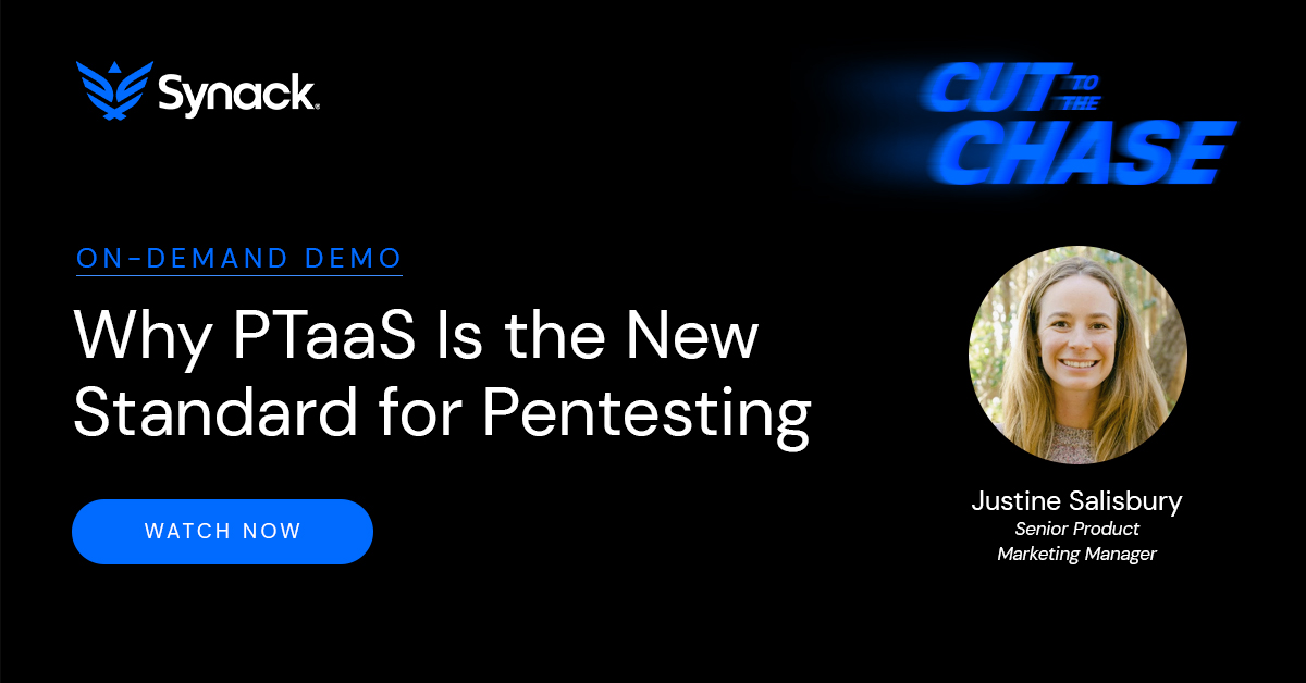 Watch this on-demand demo to learn how Synack is taking PTaaS to the next level with root cause analysis of vulns, real-time reporting and analytics, full-packet capture of all Synack Red Team testing, various integrations and much more → hubs.ly/Q02syx8L0