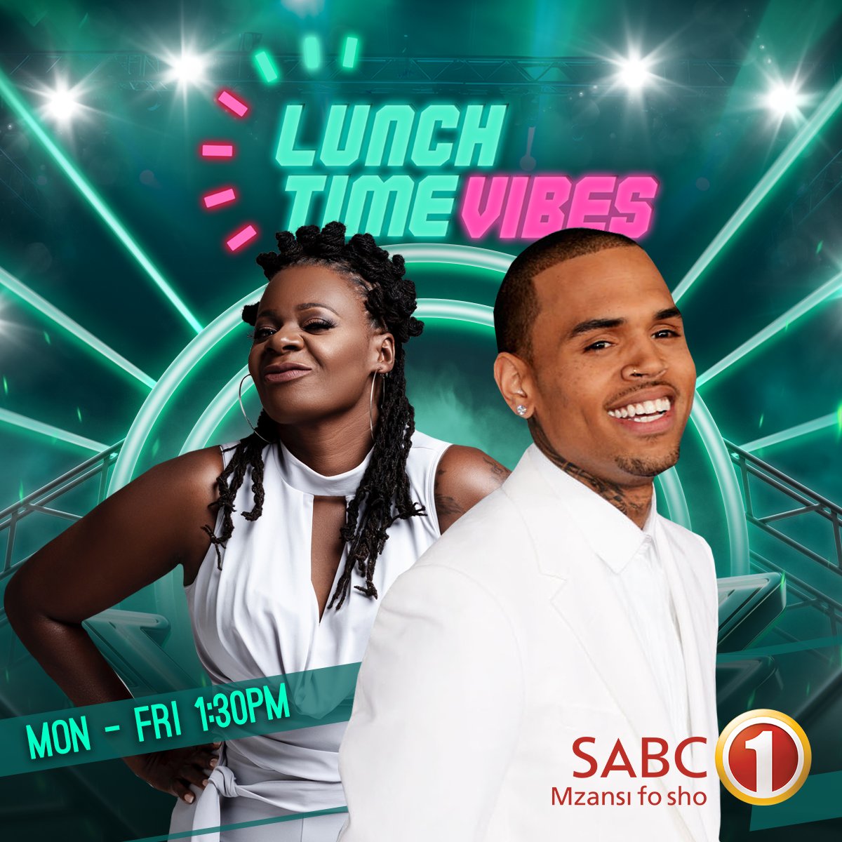 Let the music take centre stage during your lunch break! Tune into Lunchtime Vibes and recharge your spirit every weekday at 1:30 PM only on @Official_SABC1 - Mzansi Fo Sho. #SABC1SiOn #LunchtimeVibes
