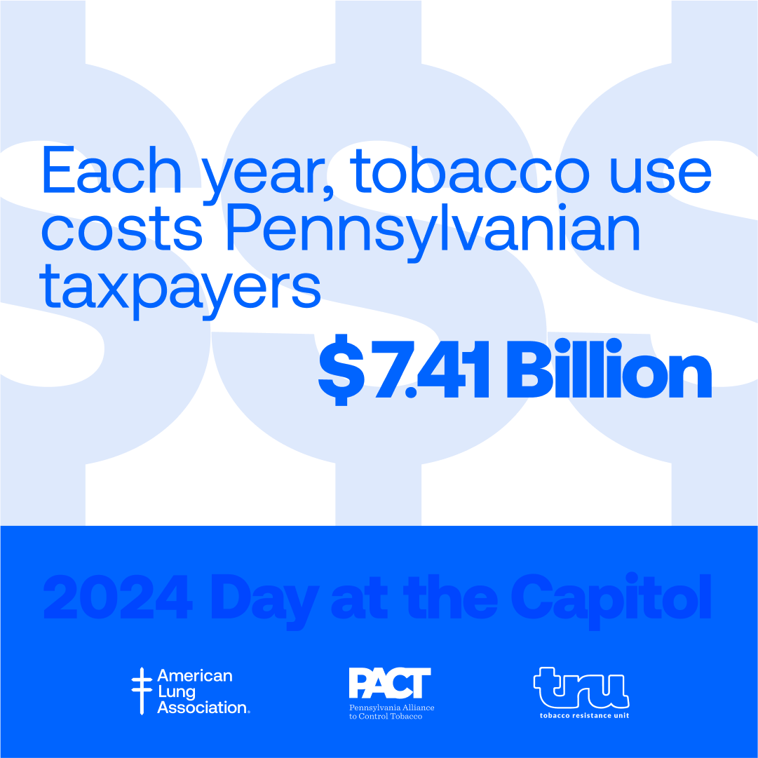 ALAPACT's tweet image. Tobacco cessation &amp;amp; prevention programs save lives and money by reducing smoking-related healthcare costs. May 7 is #DATC2024 &amp;amp; we’ll be requesting more #tobaccocontrol funding from our legislators. 
Learn more: pactonline.org 
#CleanAirforALL