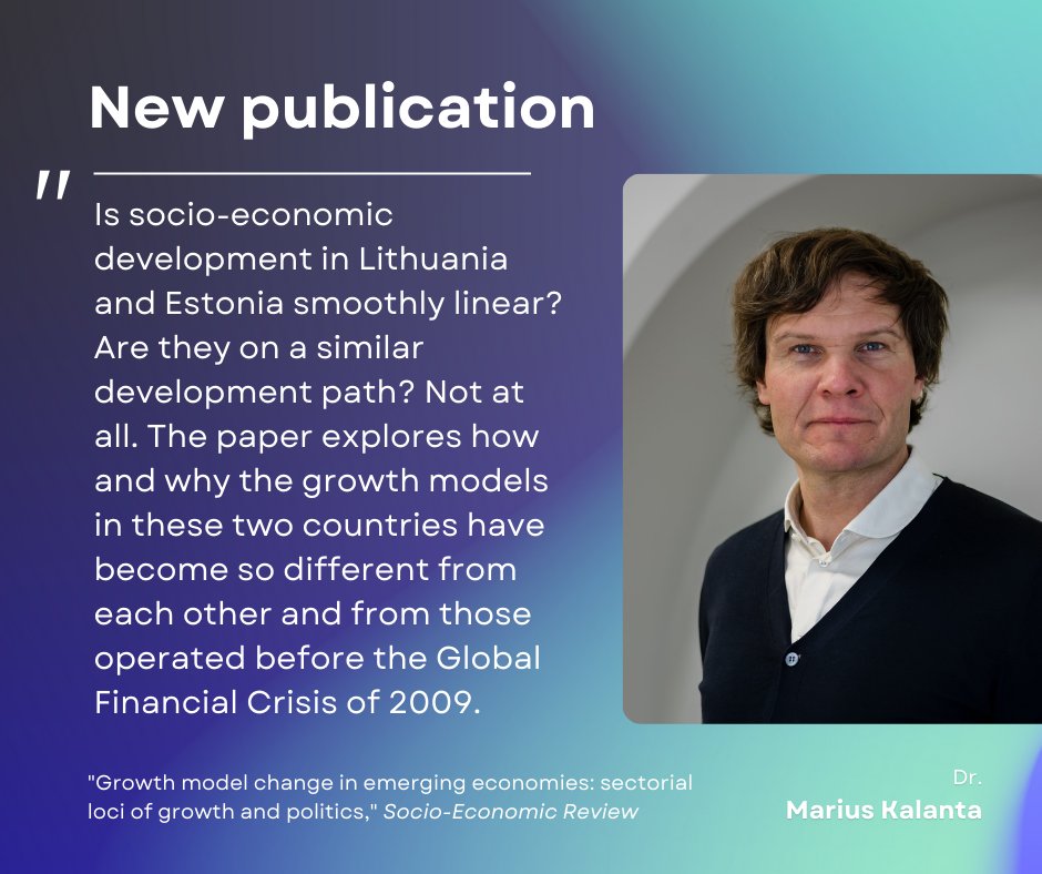 Dr Marius Kalanta recently published an article in the 'Socio-Economic Review' journal using Lithuania and Estonia as examples to elucidate changes in economic growth within emerging economies. To read the full publication, please visit: bit.ly/3TQyWnX.