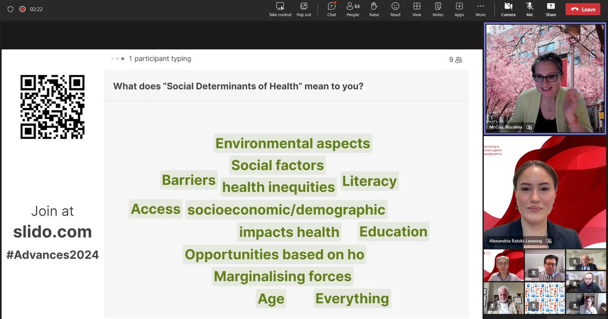 At today's #IHSGAdvances workshop on the social determinants of health and #hypoglycaemia, @AlexR_L and @RozalinaMD asked some important questions to the audience. Now we turn to our online community. What does 'social determinants of health' mean to you?