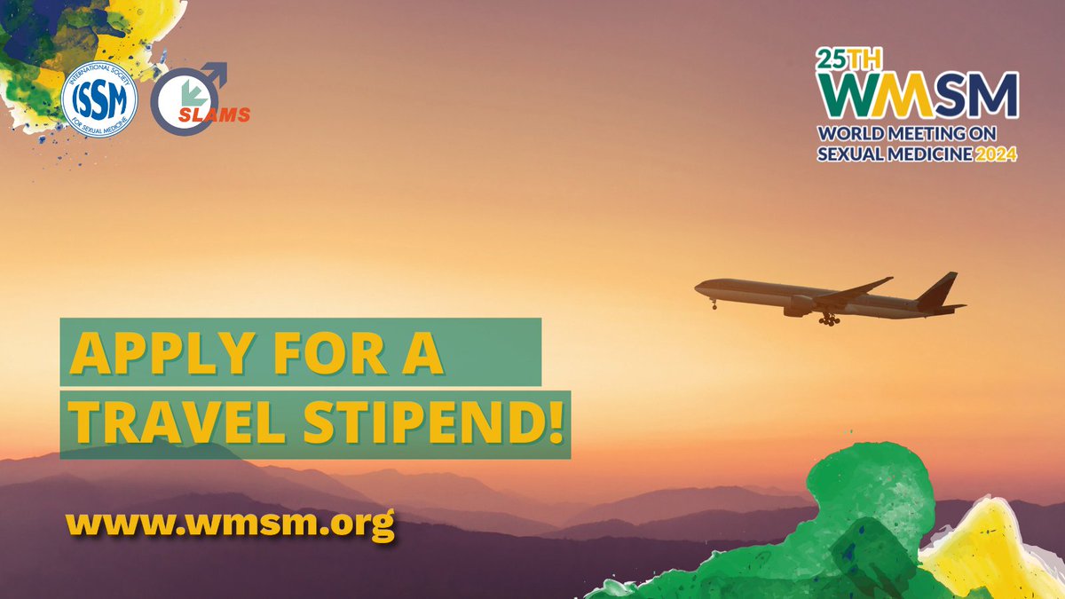 Ready for an unforgettable experience? Apply for an ISSM Travel Stipend today and make valuable connections with fellow members at the WMSM 2024 in Rio de Janeiro, Brazil! Don't miss this chance to join us from September 26-29, 2024. Apply now: issm.info/grants/travel-…