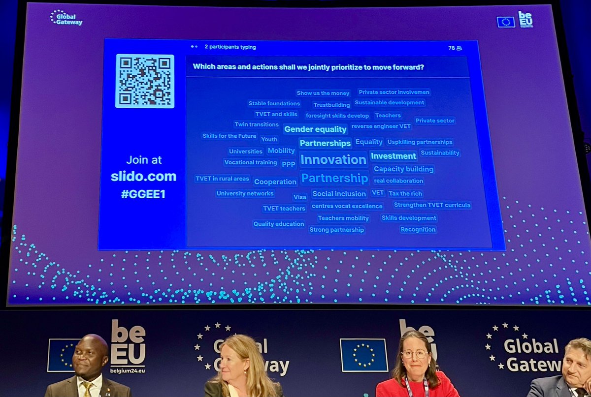 Happy to participate in the #GlobalGateway High-Level Event on Education organised by @EU_Partnerships & @EU2024BE in Brussels today. #HigherEd, #VET & learning mobility via @EUErasmusPlus 🇪🇺 are key for delivering on green & digital transitions in global partnerships.🌍