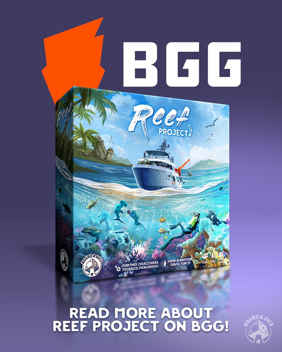 Ahoy crewmates! 🪼🪸 A lot of you asked, and it’s already on - Reef Project BGG page is ready. We’re heading towards the first images of the components, but in the meantime, you have an opportunity to learn more about this game. Isn’t it exciting? bit.ly/3Q07SkO