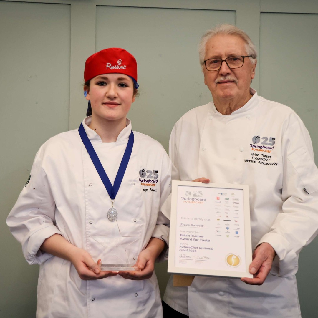 Meet our Brian Turner Award for Taste Winner, Freya! 🏆

Freya, representing South West England, took home not one, but two awards at our National Final competition! ✨

#FutureChef25Years #SpringboardAwards